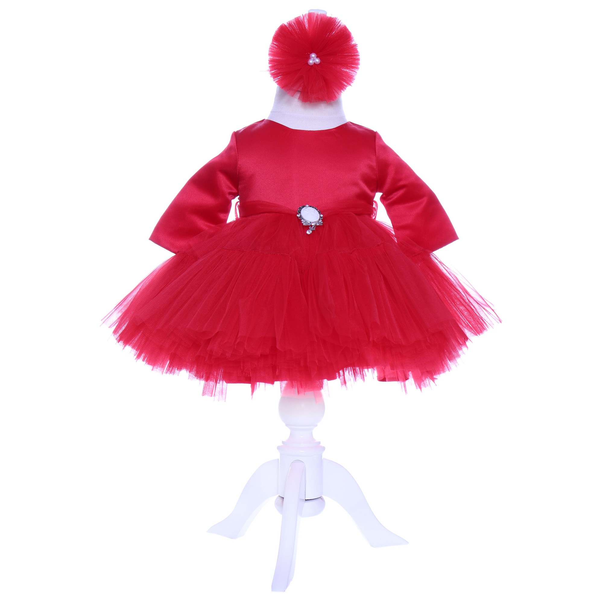 Set trusou complet pentru botez de fete, lumanare, trusou, rochita si pantofi 10 piese, Recostore, REC1788