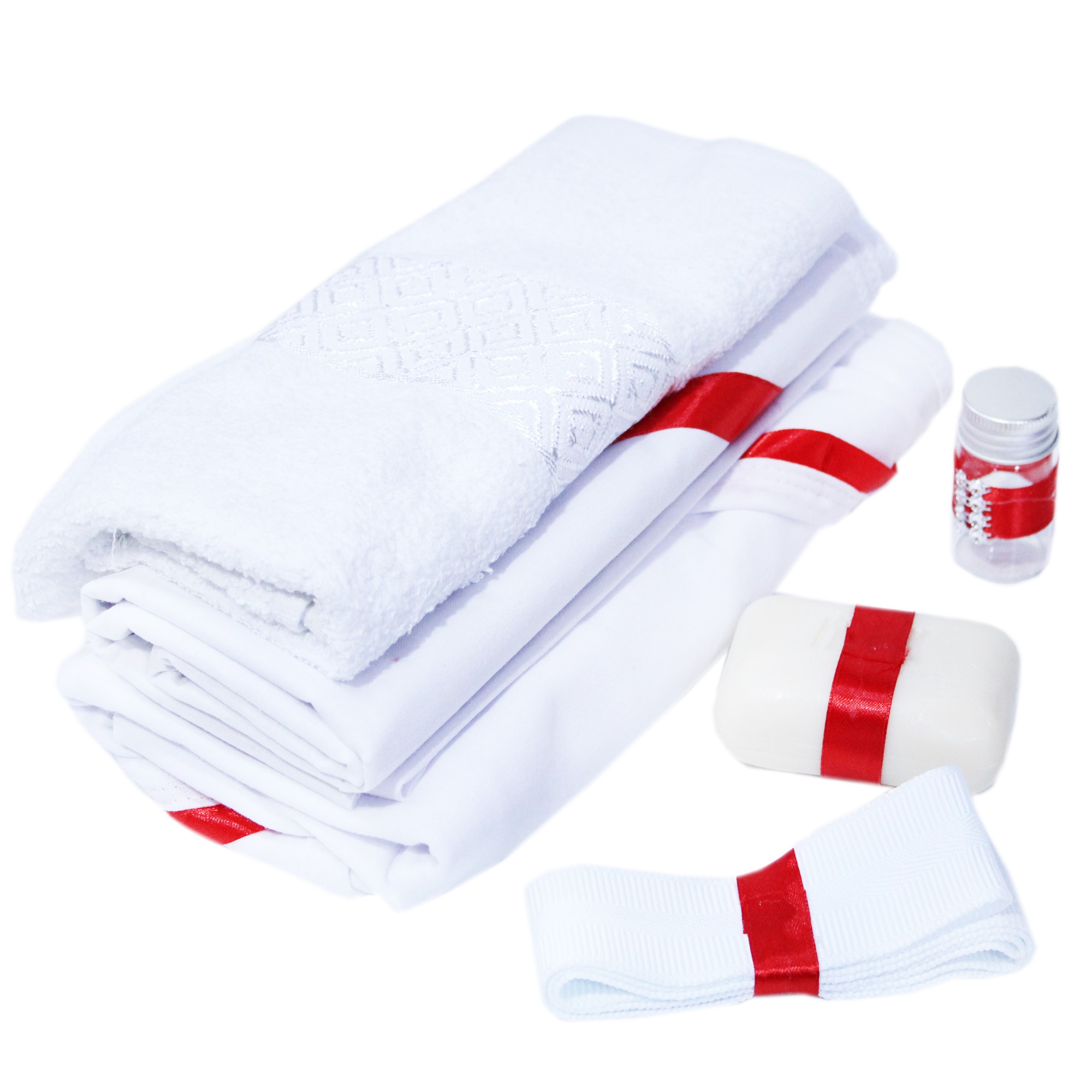 Set trusou complet pentru botez de fete, lumanare, trusou, rochita si pantofi 10 piese, Recostore, REC1789