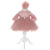 Set trusou complet pentru botez de fete, lumanare, rochita, trusou si pantofiori, 10 piese, Recostore, REC1793