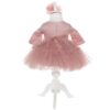 Set trusou complet pentru botez de fete, lumanare, rochita, trusou si pantofiori, 10 piese, Recostore, REC1793
