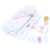 Set trusou complet pentru botez de fete, lumanare, rochita, trusou si pantofiori, 10 piese, Recostore, REC1793