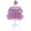 Set trusou complet pentru botez de fete, lumanare roz pudrat cu Pisicuta Aristocrata, rochita roz pudrat, trusou cu Pisicuta Aristocrata si pantofiori, 12 piese, Recostore, REC1796 - imagine 2