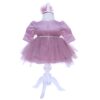 Set trusou complet pentru botez de fete, lumanare roz pudrat cu Pisicuta Aristocrata, rochita roz pudrat, trusou cu Pisicuta Aristocrata si pantofiori, 12 piese, Recostore, REC1796 - imagine 3