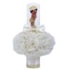 Set trusou si lumanare pentru botez de baieti, ivoire, coroana de print si , 8 piese, Recostore, REC1815