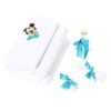 Set trusou si lumanare pentru botez de baieti, Mickey Mouse, turcoaz, 8 piese, Recostore, REC1832