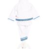 Costum popular alb-albastru, 4 piese, haina groasa, camasa, pantaloni, caciulita pentru baieti, REC1845 - imagine 4