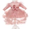 Rochie roz pudrat pentru botez, 2 piese, rochie, bentita pentru fetite, Recostore, REC1851