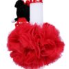 Set trusou si lumanare botez, Minnie Mouse, alb-rosu, 8 piese, Recostore, REC1886