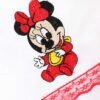Set trusou si lumanare botez, Minnie Mouse, alb-rosu, 8 piese, Recostore, REC1886