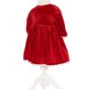 Rochie rosie din catifea pentru fete, Recostore, REC1894 - imagine 2