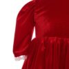 Rochie rosie din catifea pentru fete, Recostore, REC1894 - imagine 5