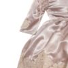 Rochie crem cu broderie pentru botez, 2 piese, rochie, turban, RECREC1898