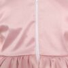 Rochie roz pudrat cu broderie pentru botez, 2 piese, rochie, turban, RECREC1899
