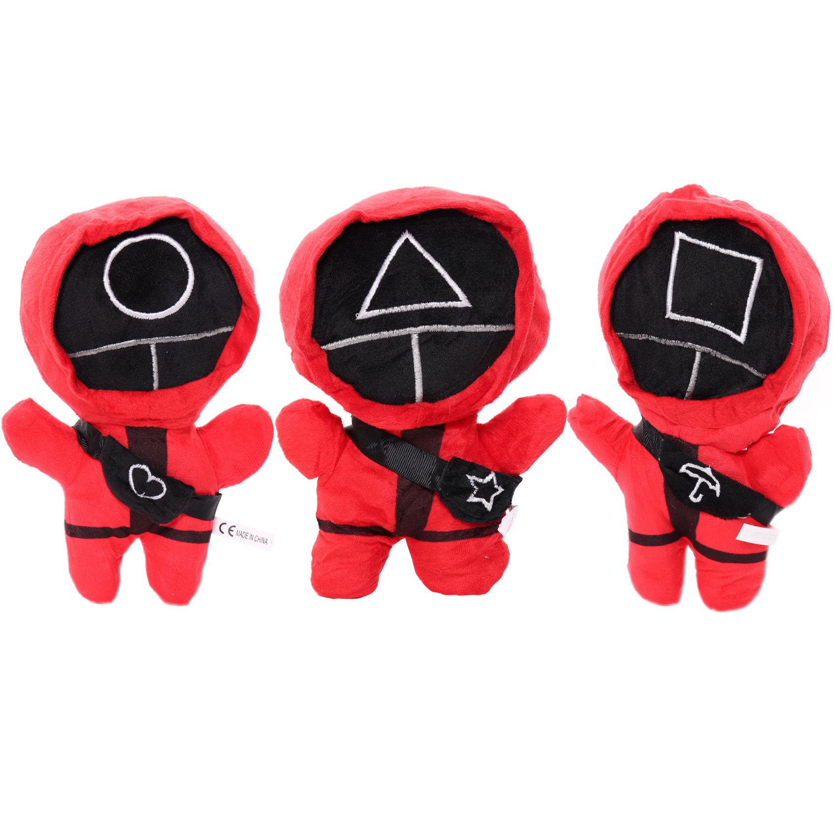 Set 3 jucarii de plus, Squid Game, 23x13 cm, Recostore, REC1907