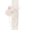 Lumanare ivoire de botez cu bebelus atasat, 35x7 cm, Recostore, REC1917