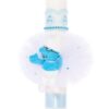 Lumanare botez cu Strumf, tulle alb tip glob, 40x7 cm, Recostore, REC1925