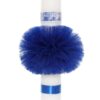 Lumanare botez cu fluturi, tulle albastru electric tip glob, 40x7 cm, Recostore, REC1926