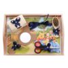 Set tavita pentru taiere mot baieti, Winnie The Pooh si prietenii, 6 piese, bleumarin, 35x20 cm, Recostore, REC1967/15 - imagine 2