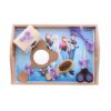Set tavita pentru taiere mot-turta fete, Frozen, 6 piese, lila, 35x20 cm, Recostore, REC1967/38