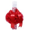 Set complet pentru botez de fetite, rosu, lumanare "Radacini si aripi de la parinti", trusou cu ingeras, rochita si pantofiori, 10 piese, REC1980 - imagine 6