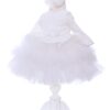 Rochie alba din dantela pentru botez de fete, 2 piese, rochie, bentita, Recostore, REC2022