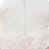 Rochie roz alb din dantela pentru botez de fete, 2 piese, rochie, bentita, Recostore, REC2023