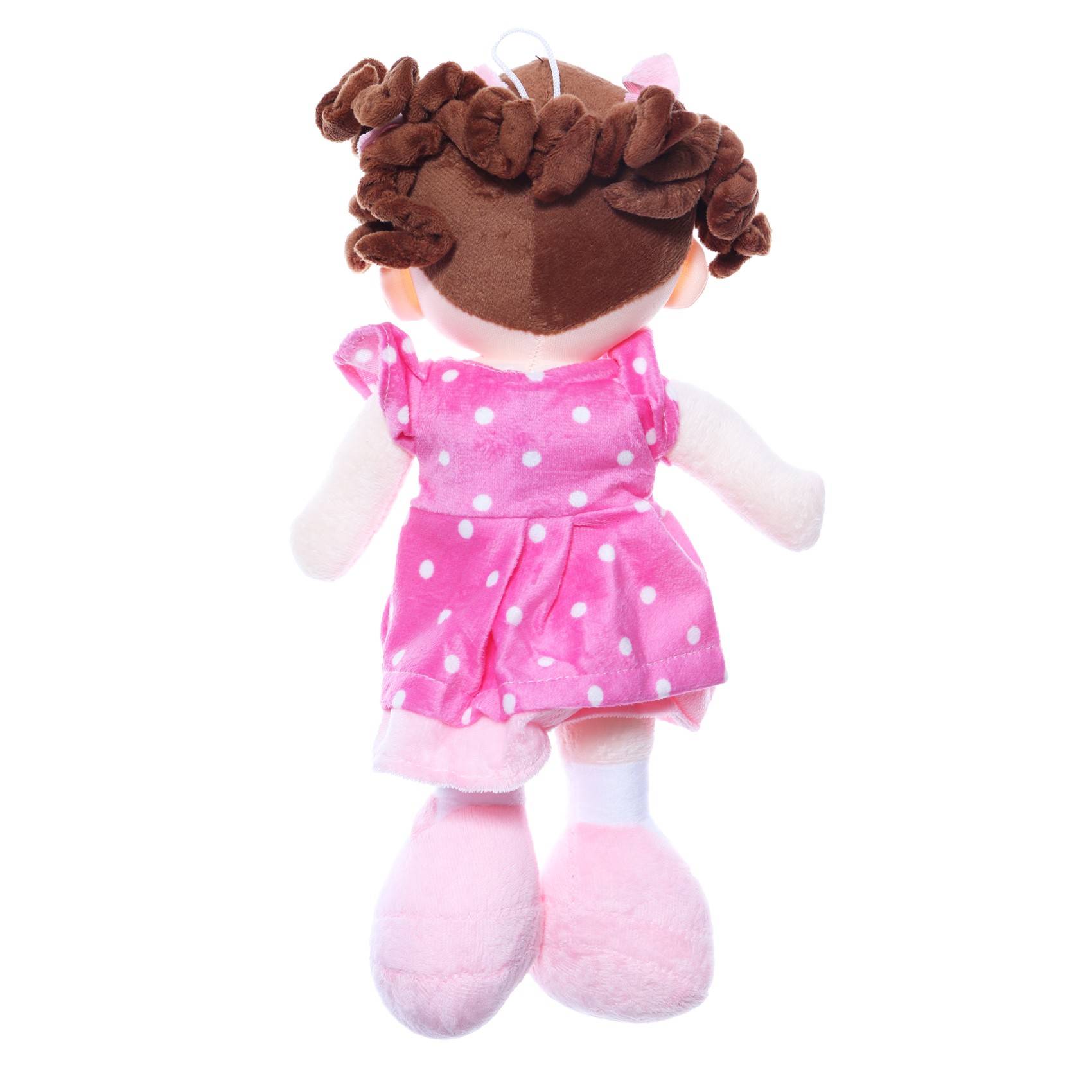 Papusa de plus cu rugaciune, "Tatal Nostru", 38 cm, roz, Recostore, REC2087