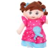 Papusa de plus cu rugaciune, "Tatal Nostru", 38 cm, fucsia, Recostore, REC2089