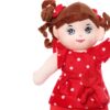 Papusa de plus cu rugaciune, "Ingerasul", 38 cm, rosu, Recostore, REC2095