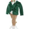 Costum verde pentru botez, sacou din catifea, 5 piese, Recostore®, REC2102