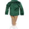 Costum verde pentru botez, sacou din catifea, 5 piese, Recostore®, REC2102