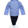 Costum bleu elegant pentru bebelusi, sacou din bumbac, 5 piese, Recostore®, REC2104