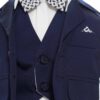Costum bleumarin elegant pentru bebelusi, sacou din bumbac, 5 piese, Recostore®, REC2106