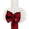 Trusou complet pentru botez baieti, sacou din catifea, trusou, lumanare si pantofiori, visiniu, 14 piese, Recostore®, REC2112