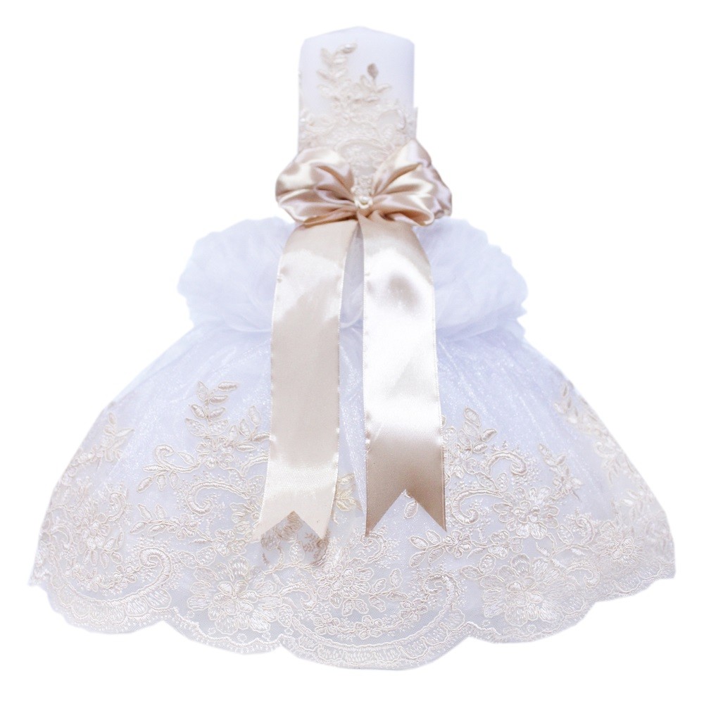 Trusou complet pentru botez premium, lumanare premium, Cu drag de la nasi, Recostore®, REC2118