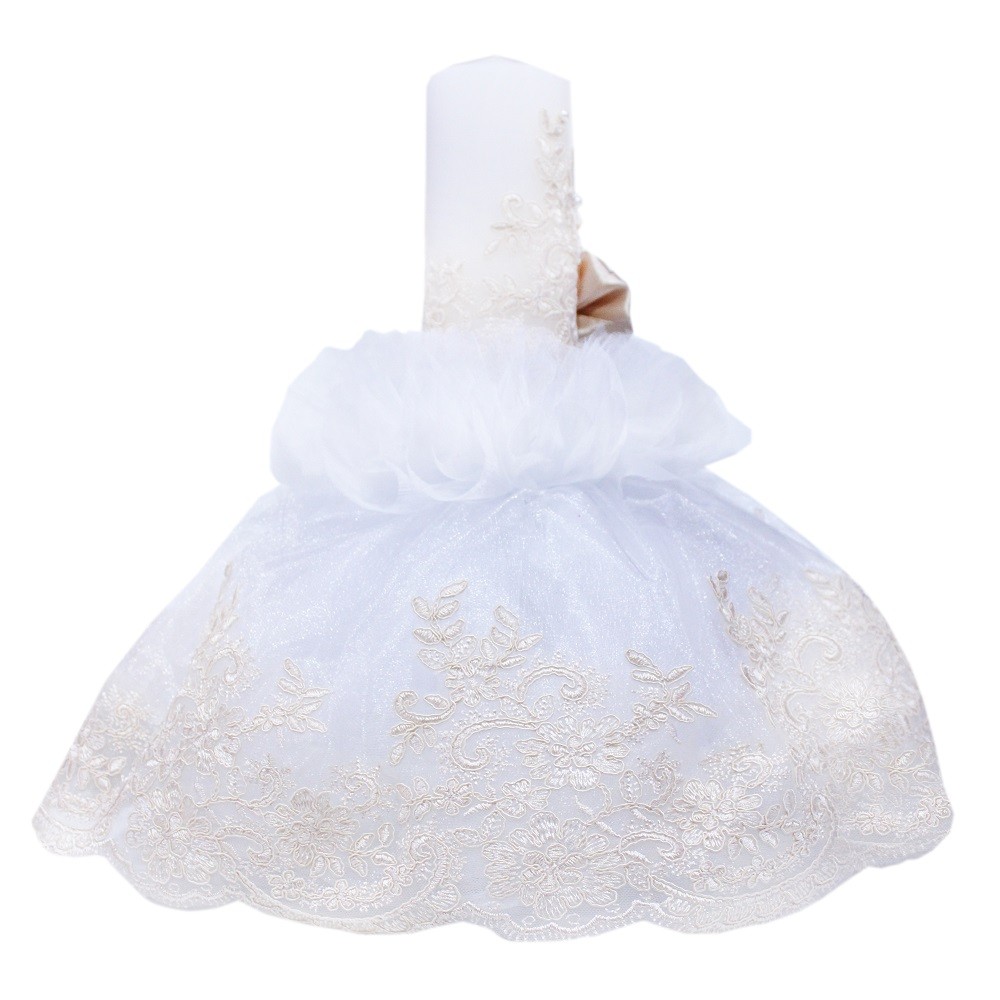 Trusou complet pentru botez premium, lumanare premium, Cu drag de la nasi, Recostore®, REC2118