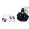 Set trusou pentru botez de baiat, ursulet de plus, 14 piese, trusou brodat,Recostore®, REC2120