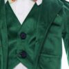 Set complet pentru botez de baiati, 14 piese, verde, Cu drag de la nasi, Recostore®, REC2122