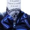 Trusou complet pentru botez baieti, costum bleumarin, trusou brodat "azi m-am crestinat", lumanare cu "Radacini si aripi de la parinti" si pantofiori, bleumarin, 13 piese, Recostore®, REC2130 - imagine 9