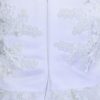 Rochie alba cu broderie ivoire pentru botez, 2 piese, rochie, bentita, REC834