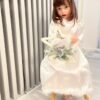 Rochie alba Fulg de Nea pentru fetite, Recostore®, REC2151