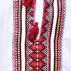 Costum popular alb-rosu, 2 piese, bluza, pantaloni, pentru baieti, REC18 - imagine 4