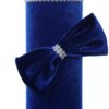Lumanare botez accesorizata cu catifea albastru electric, 28 cm, Recostore®, REC2155