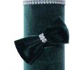 Lumanare botez accesorizata cu catifea verde, 28 cm, Recostore®, REC2157