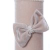 Lumanare botez accesorizata cu catifea crem, 28 cm, Recostore®, REC2158
