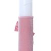 Lumanare botez accesorizata cu catifea roz, 28 cm, Recostore®, REC2159