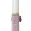 Lumanare botez accesorizata cu catifea roz pudrat si bebe printesa, 35 cm, Recostore®, REC2175