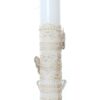 Lumanare botez accesorizata cu dantela crem, 35 cm, Recostore®, REC2183