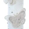 Lumanare botez accesorizata cu dantela alba, 35 cm, Recostore®, REC2184