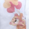 Trusou cu ursulet pentru botez fete, 6 piese, roz pudrat, Recostore®, REC2186